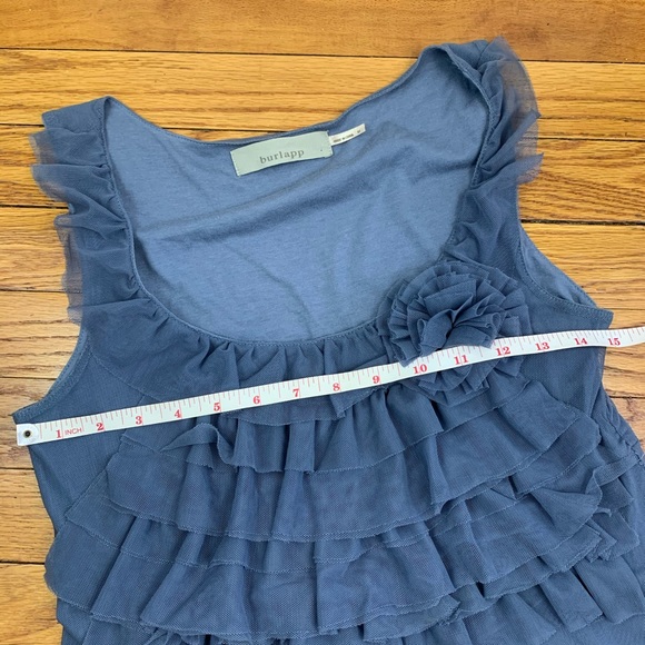 Burlap for Anthropologie blue lace ruffle top - Picture 5 of 6